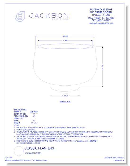 40" Chalice Planter