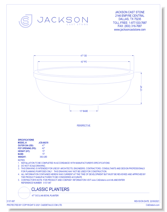 47" Sicilian Bowl Planter