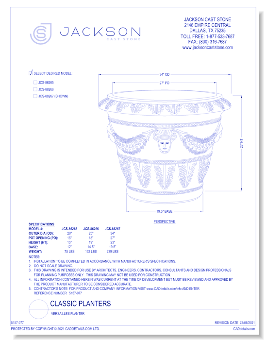 Versailles Planter