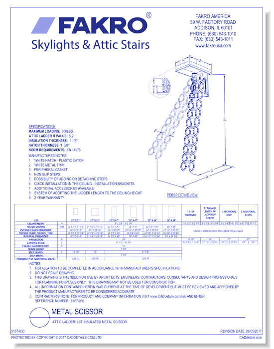 Attic Ladder: LST Insulated Metal Scissor