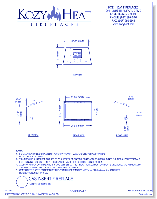 Gas Insert: Chaska 25