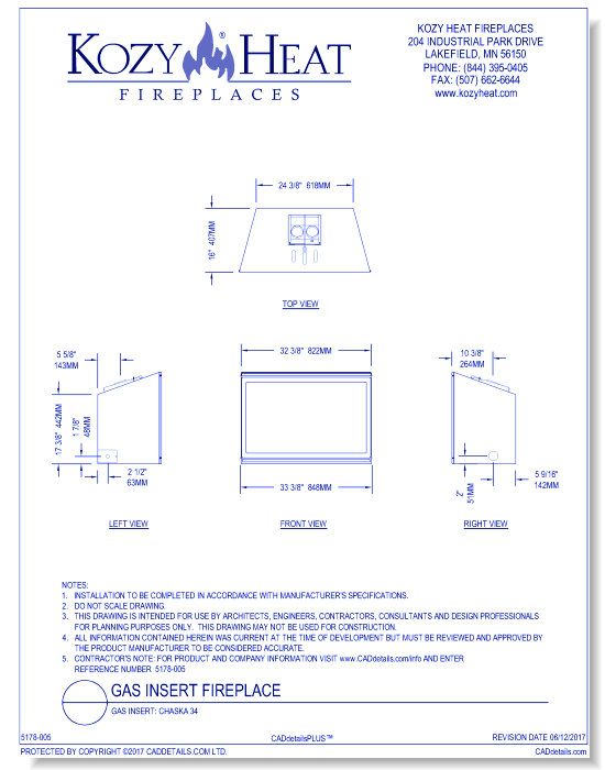 Gas Insert: Chaska 34