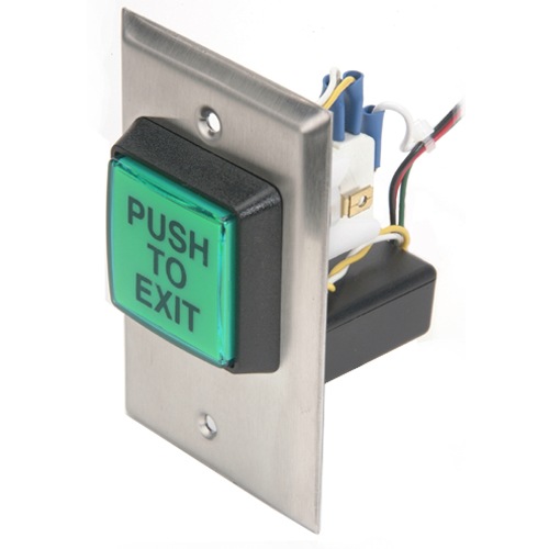 CAD Drawings Camden Door Controls CM-30EE/AT: 2" Square Illuminated Push/Exit Switch, with electronic timer