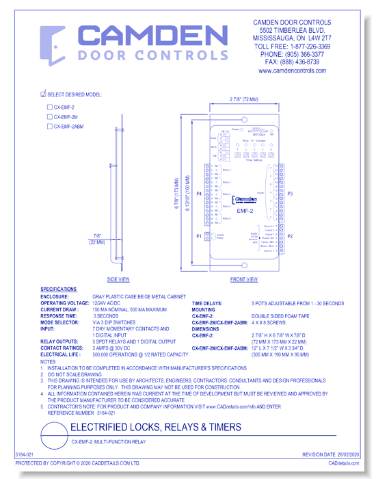 CX-EMF-2: Multi-function Relay