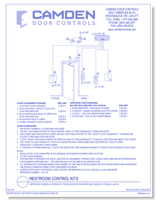 Barrier Free Restroom Control Kits: Touchless Switch Restroom Control System (CX-WC16)