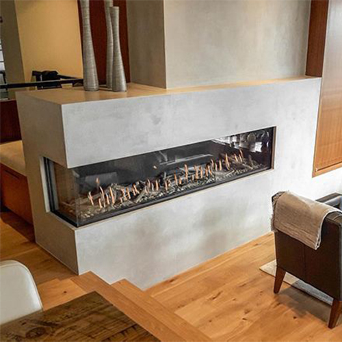 CAD Drawings BIM Models Flare Fireplaces Indoor Flare Left Corner - Modern Fireplaces