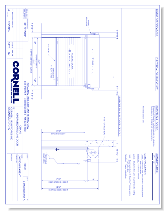 Service Door - Face of Wall - Right Hand - Crank (Part A)