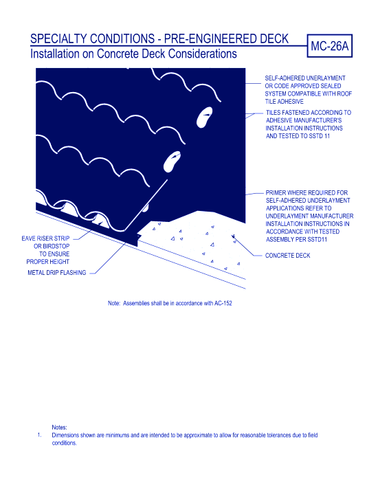 Specialty Conditions - Pre-Engineered Deck - Installation on Concrete Deck_mc-26a