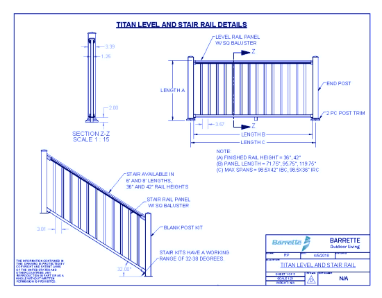 Titan Pro Rail®: Level & Stair Rail Details