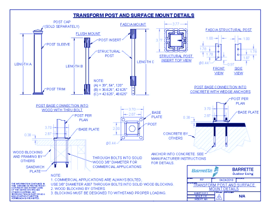 Transform® Composite: Post & Surface Mount Details