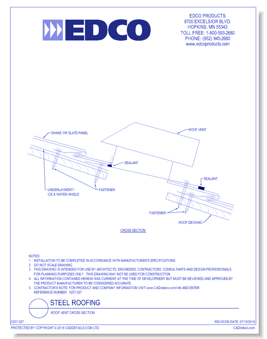 Roof Vent Cross Section