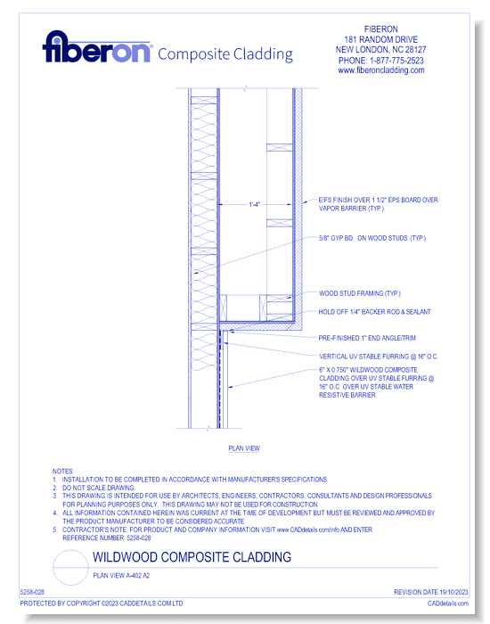 Wildwood Composite Cladding: Plan View A-402 A2