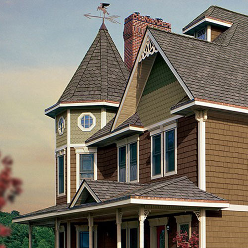 CAD Drawings BIM Models CertainTeed Siding & Trim Cedar Impressions®: Double 7" Staggered Perfection Shingles