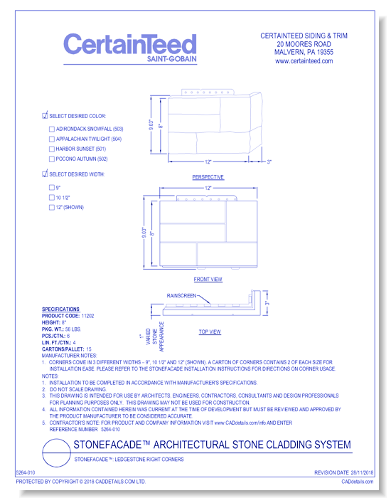 STONEfacade™: Ledgestone Right Corners