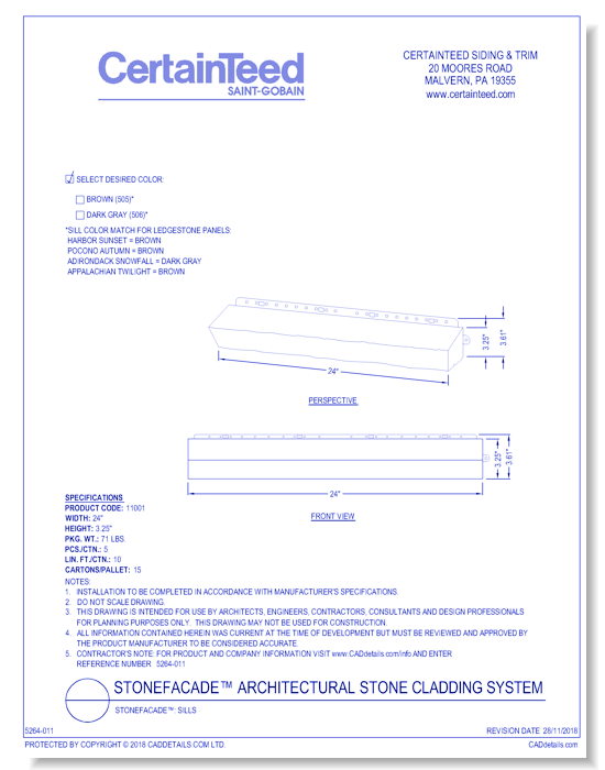 STONEfacade™: Sills