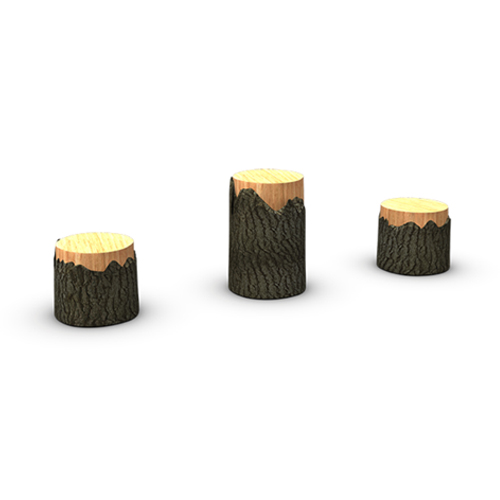 CAD Drawings BarkPark Nature Bark Tree Stumps (3TST)