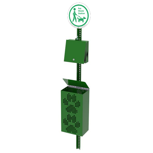 CAD Drawings BarkPark Waste Station with Hand Sanitizer (PBARK-484)