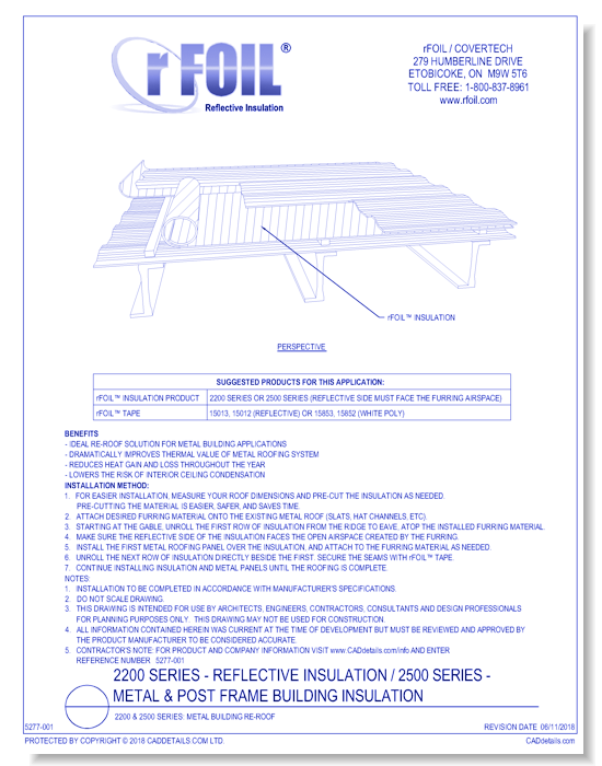 2200 & 2500 Series: Metal Building Re-Roof