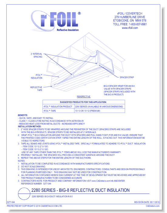 2280 Series: BIG-8 Duct Insulation R-8.0