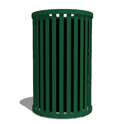 Streetscape Collection: 45 Gallon Outdoor Trash Receptacle w/ Flat Top (SCTP-40 ND)