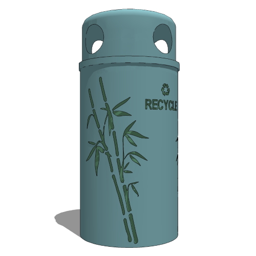 Nature Collection: 33 Gallon Bamboo Recycling Receptacle (NS33 BB R)