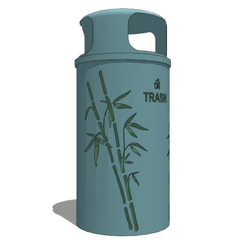 Nature Collection: 33 Gallon Bamboo Trash Receptacle (NS33 BB T)