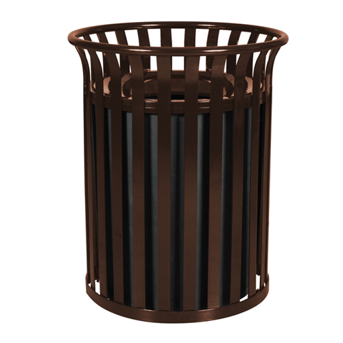 CAD Drawings BIM Models Ex-Cell Kaiser Streetscape Collection Outdoor Trash Receptacle - 37 Gallon