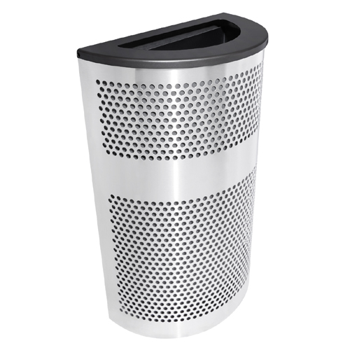 CAD Drawings BIM Models Ex-Cell Kaiser Venue Collection Half-Round Waste Receptacle - 20 Gallon