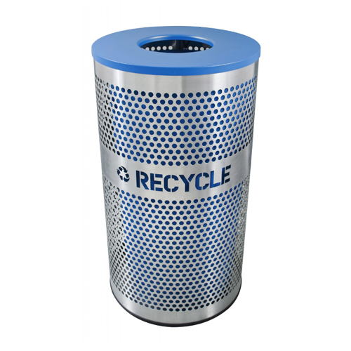 CAD Drawings BIM Models Ex-Cell Kaiser Venue Collection Recycling Receptacle - 33 Gallon