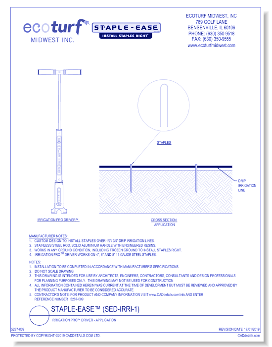 Staple-Ease™: Irrigation PRO™ Driver - Application (SED-IRRI-1)