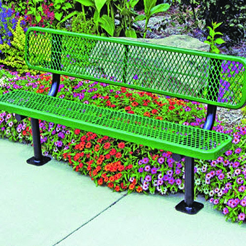 View Thermoplastic Steel Benches - 6 Foot