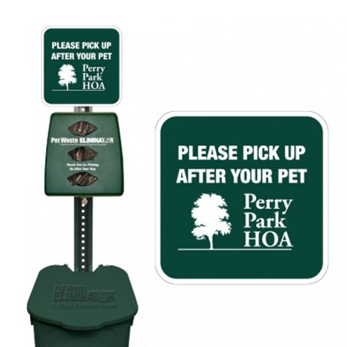 CAD Drawings Pet Waste Eliminator Custom Plastic Pet Waste Station (E20CUS)