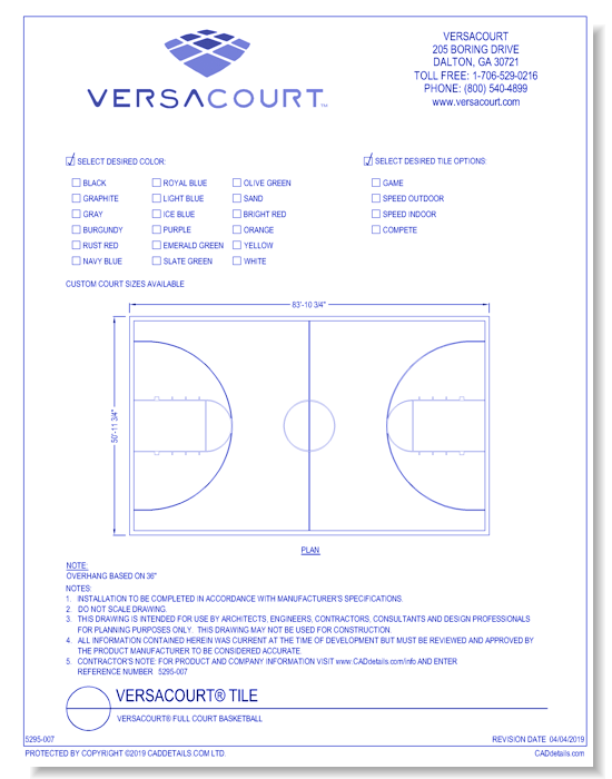 VersaCourt® Full Court Basketball