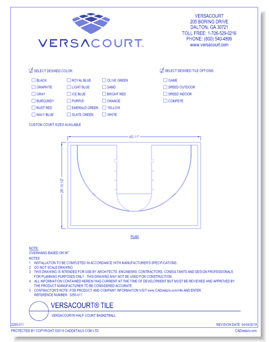 VersaCourt® Half Court Basketball