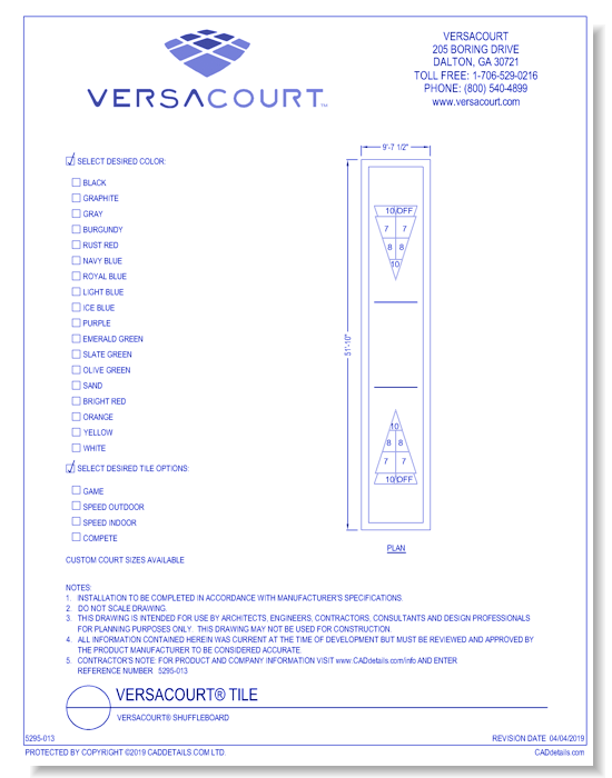 VersaCourt® Shuffleboard