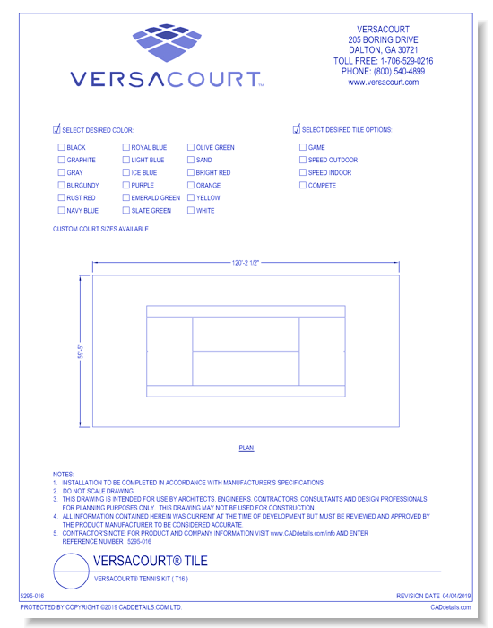 VersaCourt® Tennis Kit ( T16 )