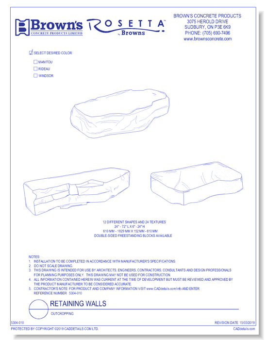 Retaining Walls: Outcropping