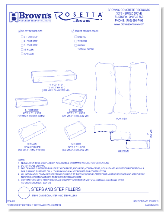 Steps: Dimensional Steps and Step Fillers
