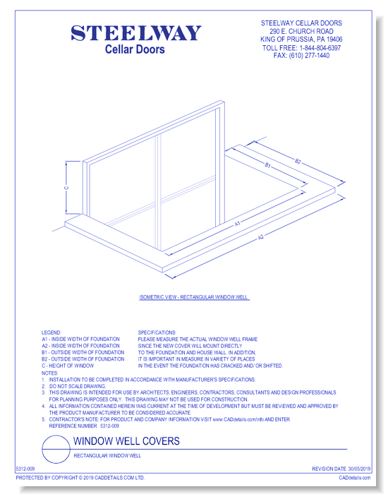 Rectangular Window Well - PrivacyLink® - CADdetails