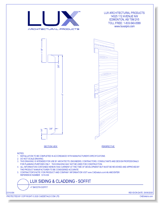Lux Siding & Cladding: 4" Smooth Soffit