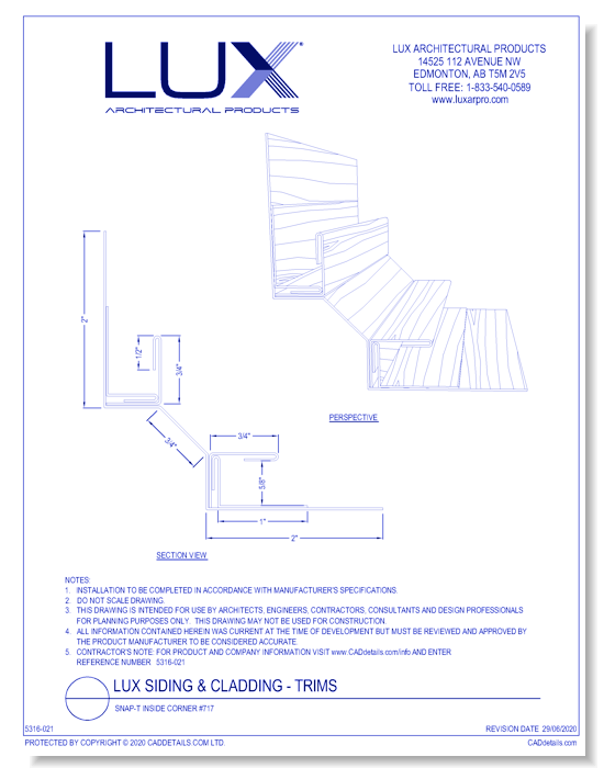 Lux Siding & Cladding: Snap-T Inside Corner