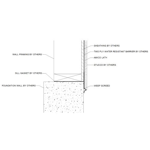 Vinyl Stucco System Accessories: Vinyl Foundation Weep Screed