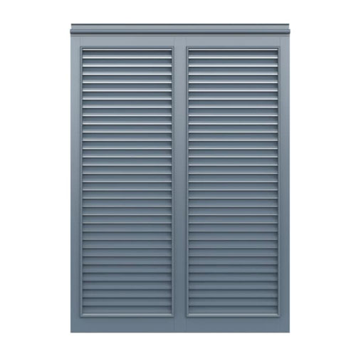 CAD Drawings New Horizon Shutters  Artisan: Bahama (With Vertical Mullion With Beaded Trim)