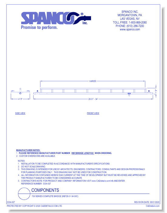 730 Series Complete Bridge (RB728.01-34.00C)