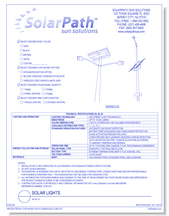Solar Light: HL-SL-S