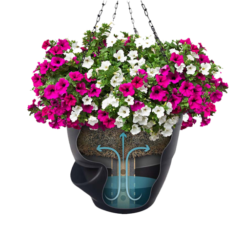 CAD Drawings EarthPlanter Self Watering Planters Pro-Series 16 Self Watering Hanging Basket 