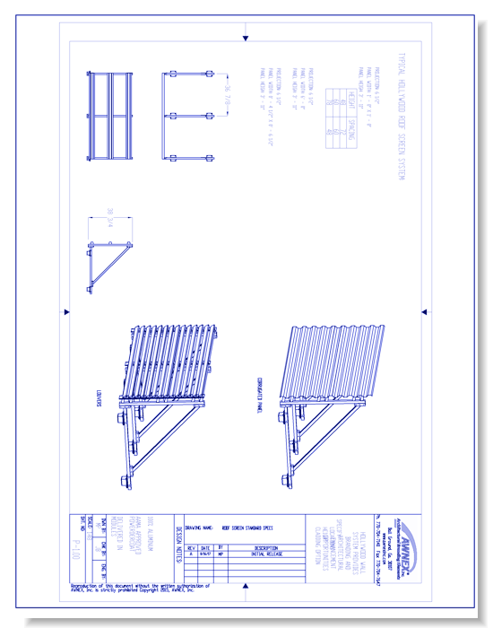 Horizontal Screens: Hollywood Roof Screen