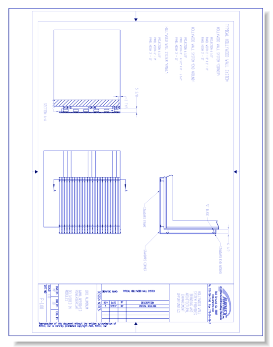 Horizontal Screens: Hollywood Wall System (Standard)