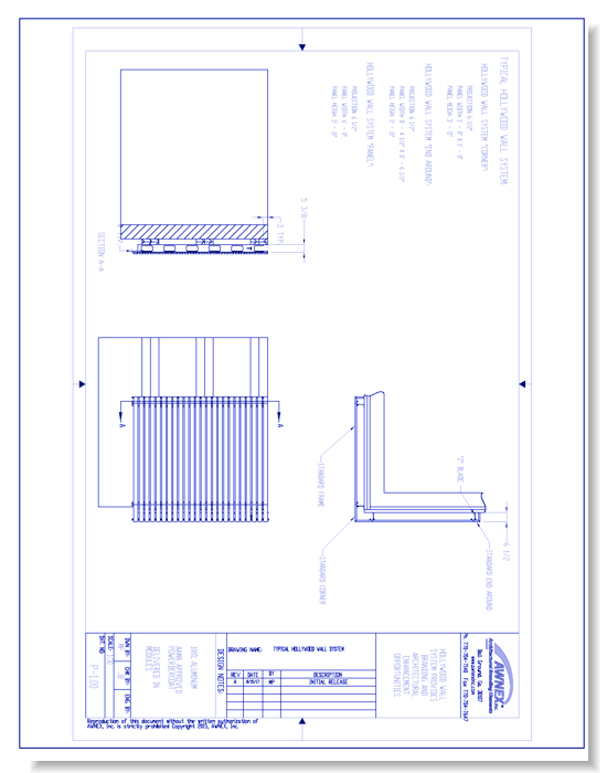 Horizontal Screens: Hollywood Wall System (Corner)
