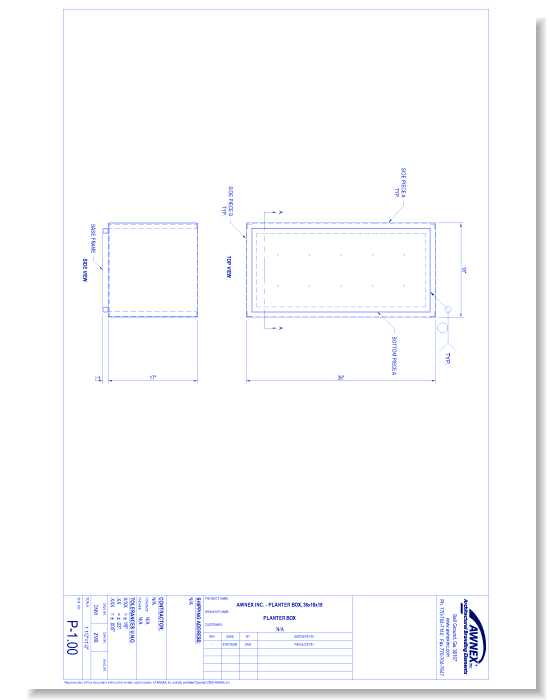 Patio Systems: Tuscany Accessories Rectangular Planter Box